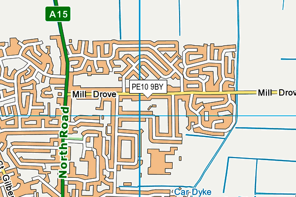 PE10 9BY map - OS VectorMap District (Ordnance Survey)