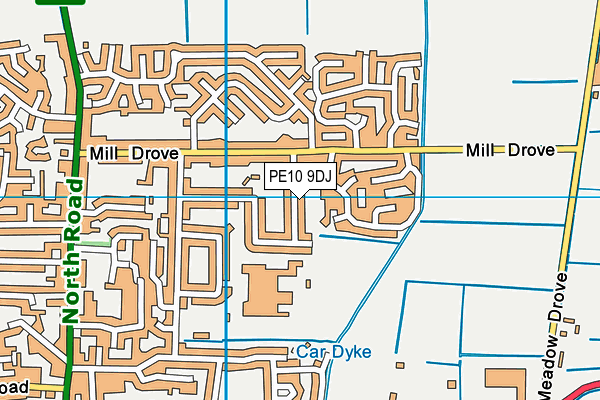 PE10 9DJ map - OS VectorMap District (Ordnance Survey)