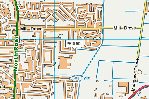 PE10 9DL map - OS VectorMap District (Ordnance Survey)
