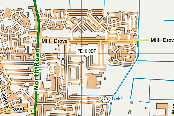 PE10 9DP map - OS VectorMap District (Ordnance Survey)