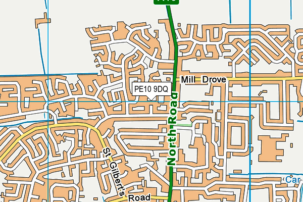 PE10 9DQ map - OS VectorMap District (Ordnance Survey)