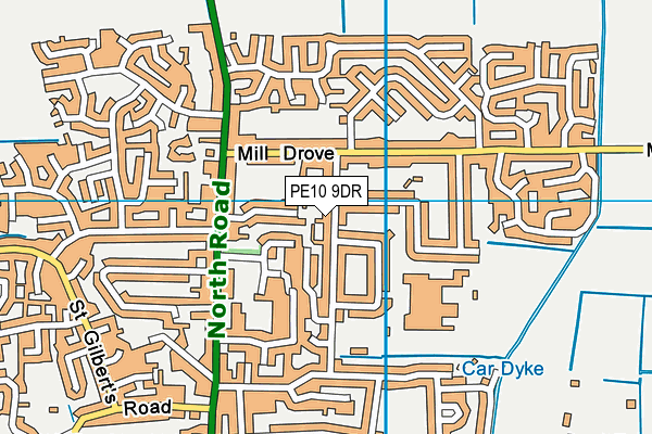 PE10 9DR map - OS VectorMap District (Ordnance Survey)