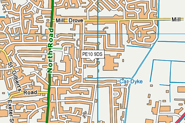 PE10 9DS map - OS VectorMap District (Ordnance Survey)