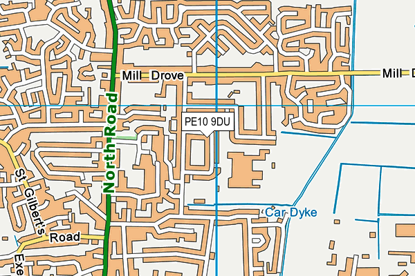 PE10 9DU map - OS VectorMap District (Ordnance Survey)