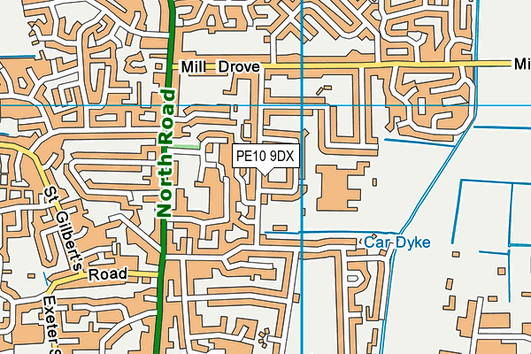 Bourne Leisure Centre map (PE10 9DX) - OS VectorMap District (Ordnance Survey)