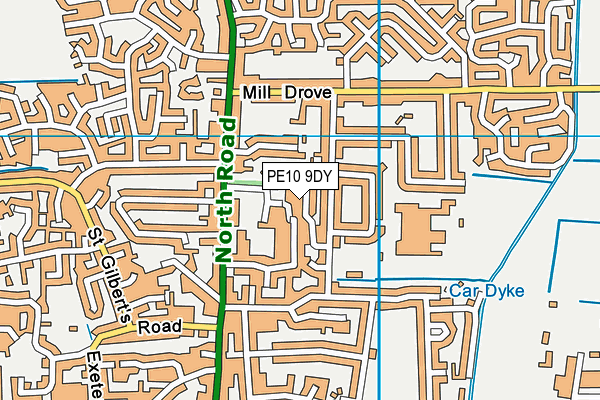 PE10 9DY map - OS VectorMap District (Ordnance Survey)