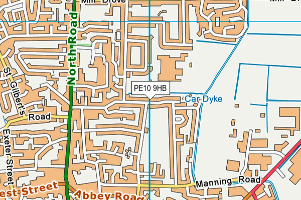 PE10 9HB map - OS VectorMap District (Ordnance Survey)