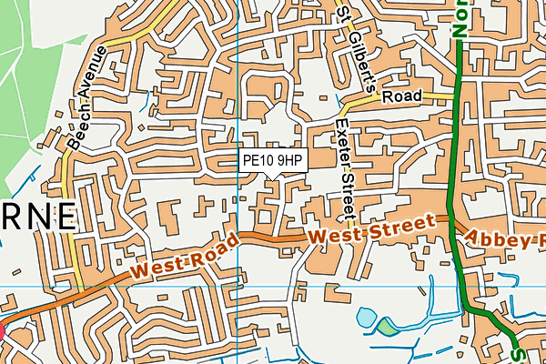 PE10 9HP map - OS VectorMap District (Ordnance Survey)