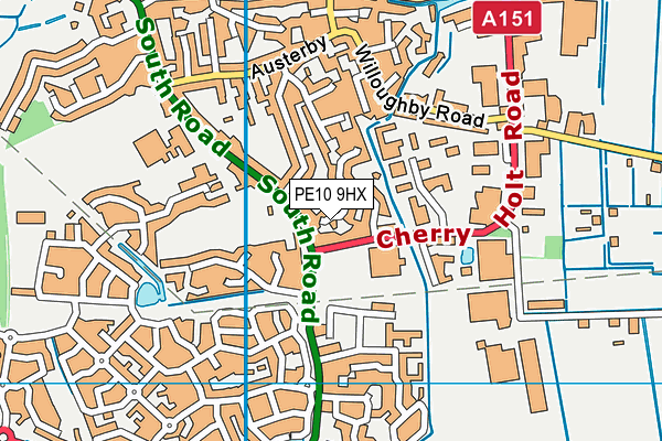 PE10 9HX map - OS VectorMap District (Ordnance Survey)