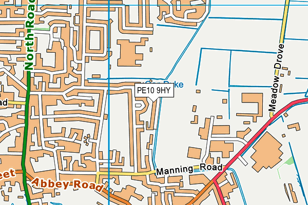 PE10 9HY map - OS VectorMap District (Ordnance Survey)