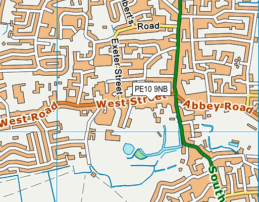 PE10 9NB map - OS VectorMap District (Ordnance Survey)