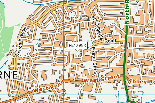 PE10 9NR map - OS VectorMap District (Ordnance Survey)