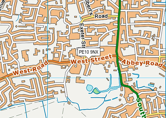 PE10 9NX map - OS VectorMap District (Ordnance Survey)