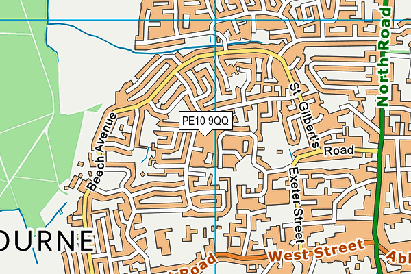 PE10 9QQ map - OS VectorMap District (Ordnance Survey)