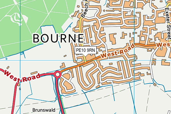 PE10 9RN map - OS VectorMap District (Ordnance Survey)