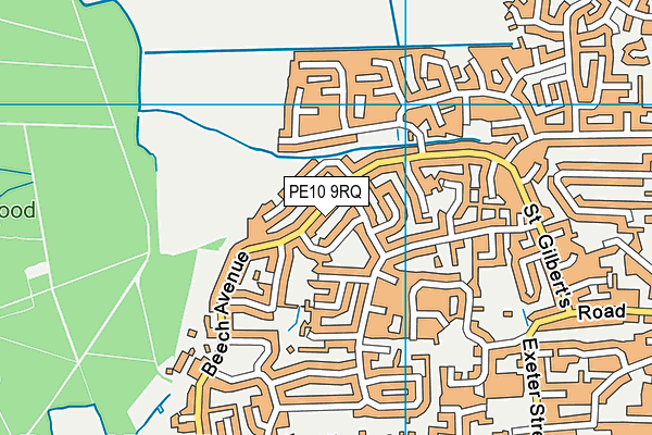 PE10 9RQ map - OS VectorMap District (Ordnance Survey)