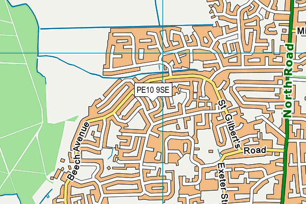 PE10 9SE map - OS VectorMap District (Ordnance Survey)