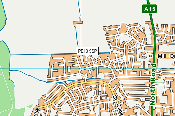 PE10 9SP map - OS VectorMap District (Ordnance Survey)