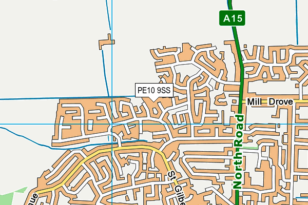 PE10 9SS map - OS VectorMap District (Ordnance Survey)