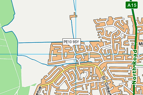 PE10 9SY map - OS VectorMap District (Ordnance Survey)