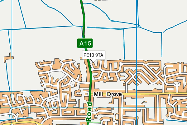 PE10 9TA map - OS VectorMap District (Ordnance Survey)