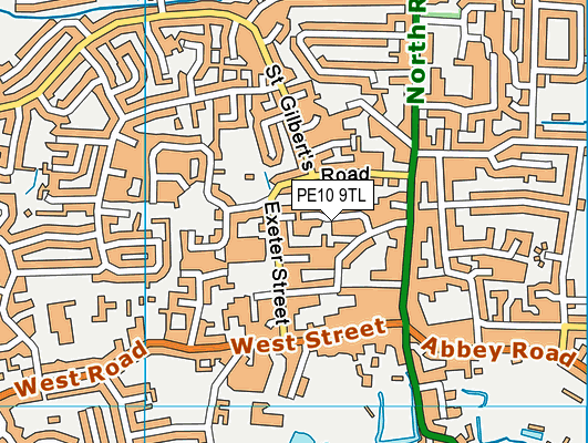 PE10 9TL map - OS VectorMap District (Ordnance Survey)