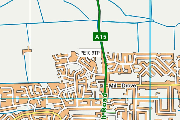 PE10 9TP map - OS VectorMap District (Ordnance Survey)