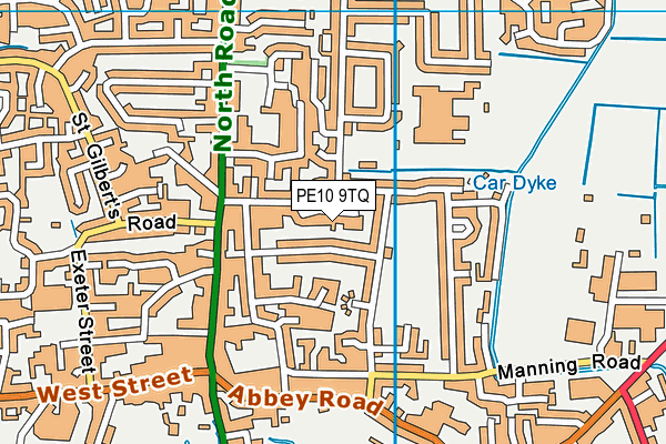 PE10 9TQ map - OS VectorMap District (Ordnance Survey)