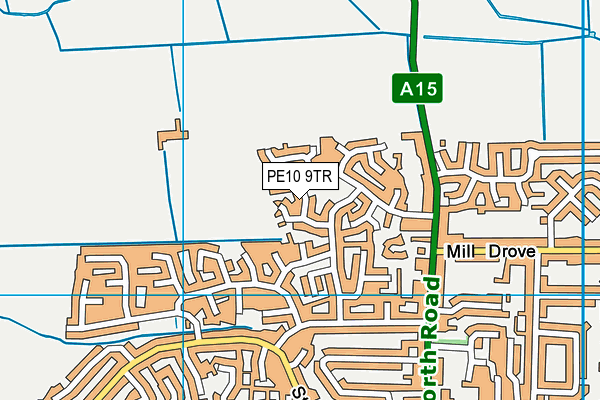PE10 9TR map - OS VectorMap District (Ordnance Survey)