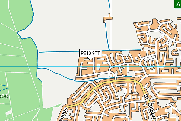 PE10 9TT map - OS VectorMap District (Ordnance Survey)