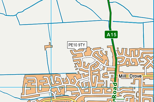 PE10 9TY map - OS VectorMap District (Ordnance Survey)