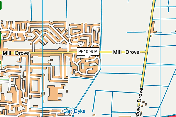 PE10 9UA map - OS VectorMap District (Ordnance Survey)