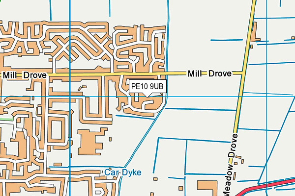 PE10 9UB map - OS VectorMap District (Ordnance Survey)