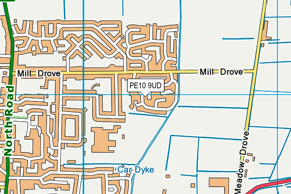 PE10 9UD map - OS VectorMap District (Ordnance Survey)