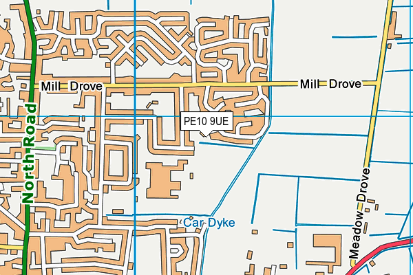 PE10 9UE map - OS VectorMap District (Ordnance Survey)
