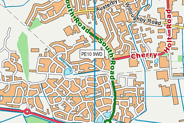 PE10 9WD map - OS VectorMap District (Ordnance Survey)