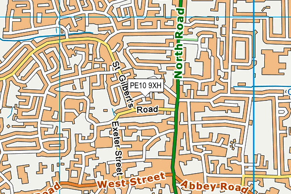 PE10 9XH map - OS VectorMap District (Ordnance Survey)