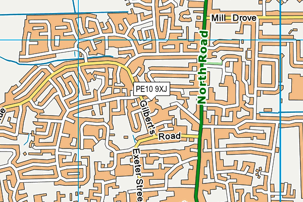 PE10 9XJ map - OS VectorMap District (Ordnance Survey)