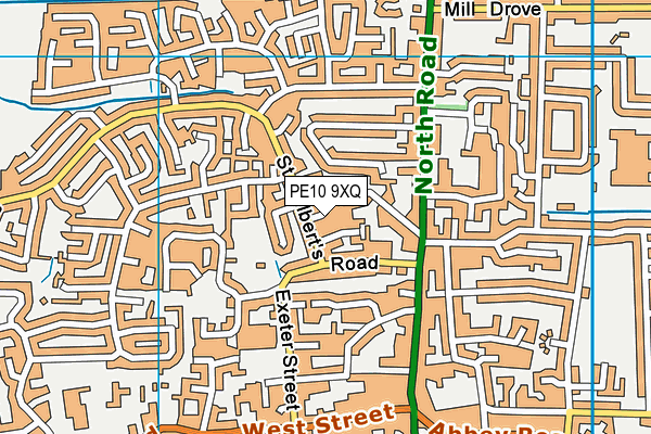 PE10 9XQ map - OS VectorMap District (Ordnance Survey)