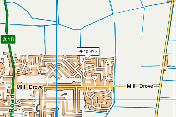 PE10 9YG map - OS VectorMap District (Ordnance Survey)