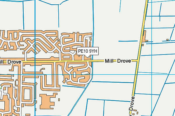 PE10 9YH map - OS VectorMap District (Ordnance Survey)
