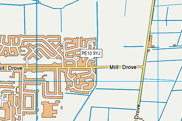 PE10 9YJ map - OS VectorMap District (Ordnance Survey)