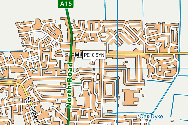 PE10 9YN map - OS VectorMap District (Ordnance Survey)
