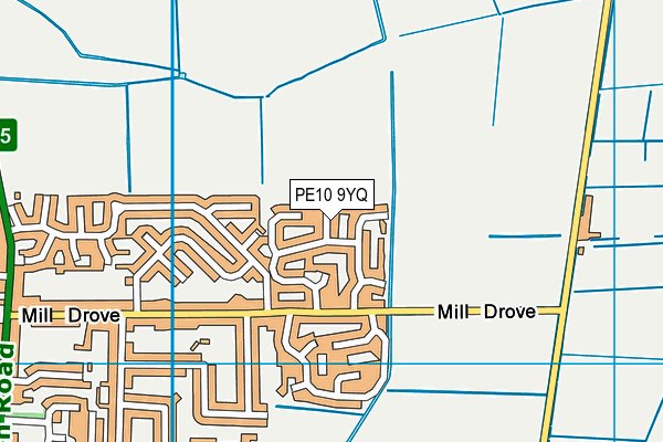 PE10 9YQ map - OS VectorMap District (Ordnance Survey)