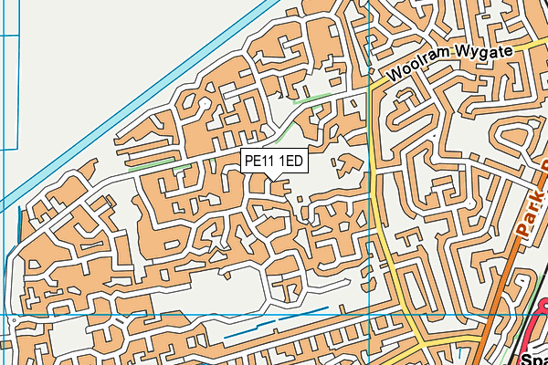 PE11 1ED map - OS VectorMap District (Ordnance Survey)