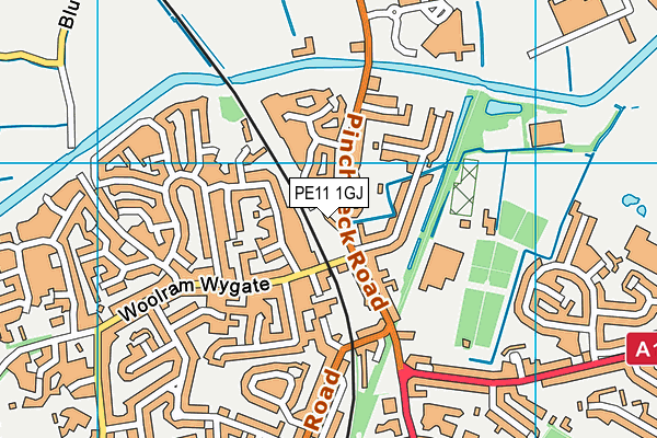 PE11 1GJ map - OS VectorMap District (Ordnance Survey)