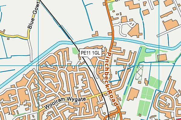 PE11 1GL map - OS VectorMap District (Ordnance Survey)