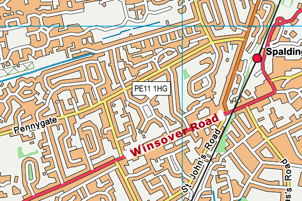 PE11 1HG map - OS VectorMap District (Ordnance Survey)