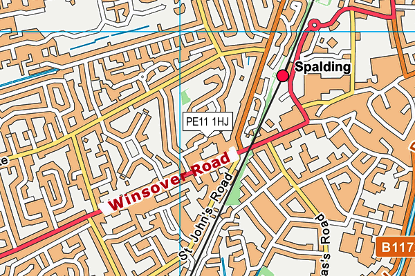 PE11 1HJ map - OS VectorMap District (Ordnance Survey)