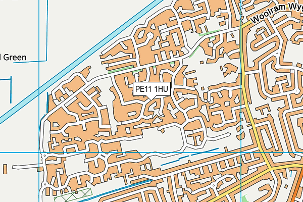 PE11 1HU map - OS VectorMap District (Ordnance Survey)